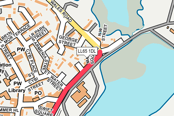 LL65 1DL map - OS OpenMap – Local (Ordnance Survey)