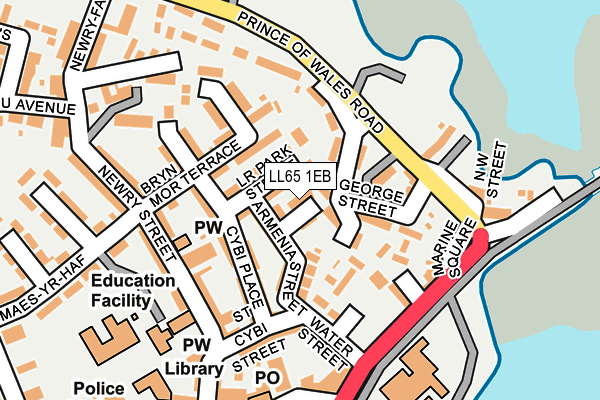 LL65 1EB map - OS OpenMap – Local (Ordnance Survey)