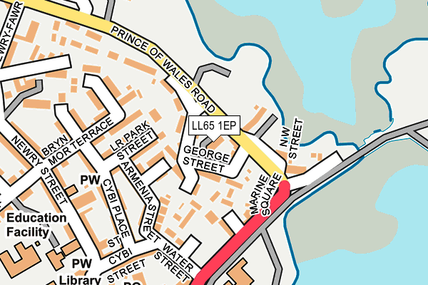 LL65 1EP map - OS OpenMap – Local (Ordnance Survey)