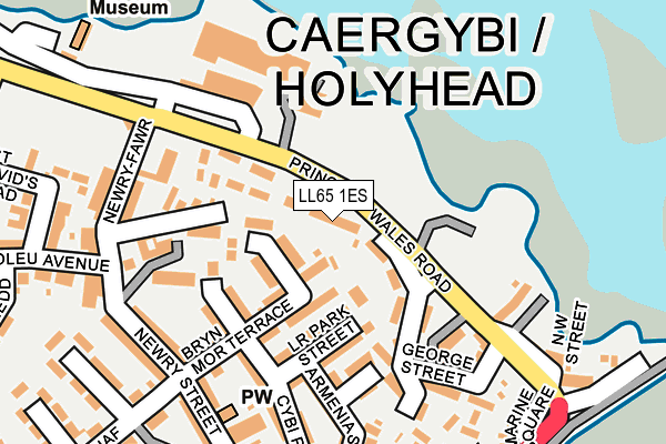 LL65 1ES map - OS OpenMap – Local (Ordnance Survey)