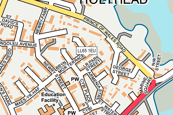 LL65 1EU map - OS OpenMap – Local (Ordnance Survey)