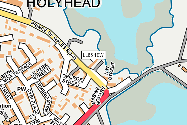 LL65 1EW map - OS OpenMap – Local (Ordnance Survey)