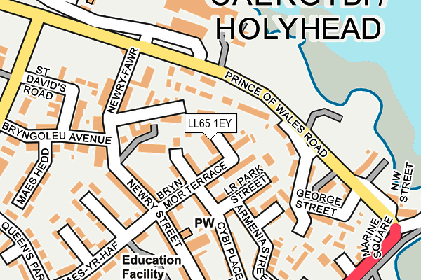 LL65 1EY map - OS OpenMap – Local (Ordnance Survey)