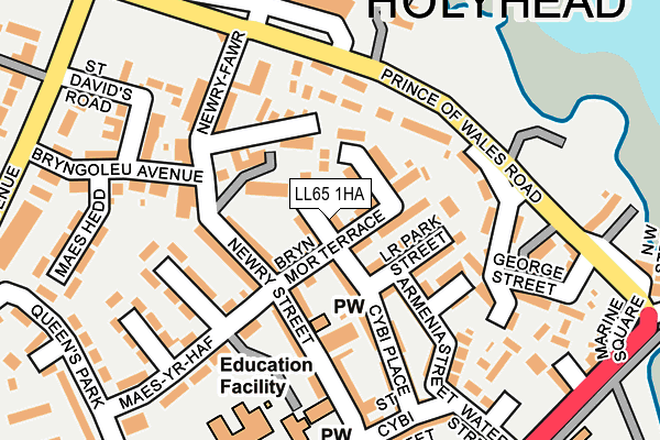LL65 1HA map - OS OpenMap – Local (Ordnance Survey)