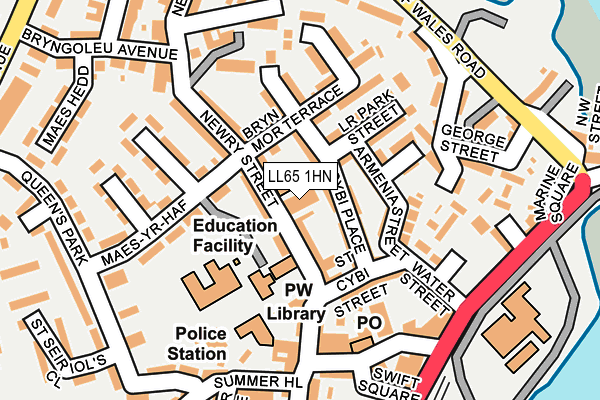 LL65 1HN map - OS OpenMap – Local (Ordnance Survey)