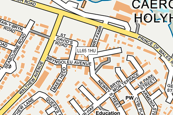 LL65 1HU map - OS OpenMap – Local (Ordnance Survey)