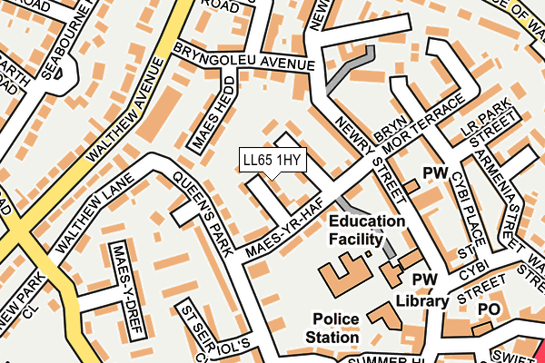 LL65 1HY map - OS OpenMap – Local (Ordnance Survey)