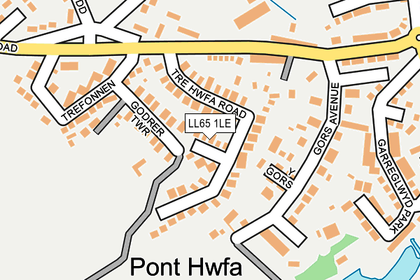 LL65 1LE map - OS OpenMap – Local (Ordnance Survey)