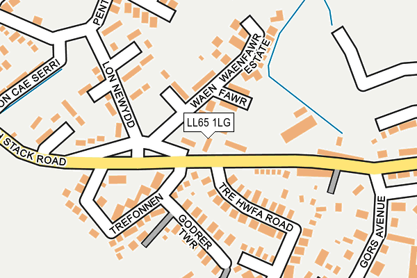 LL65 1LG map - OS OpenMap – Local (Ordnance Survey)