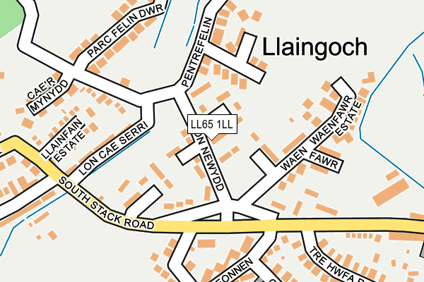 LL65 1LL map - OS OpenMap – Local (Ordnance Survey)