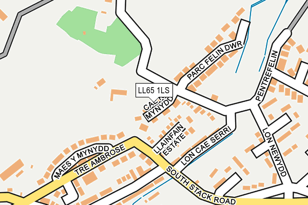 LL65 1LS map - OS OpenMap – Local (Ordnance Survey)