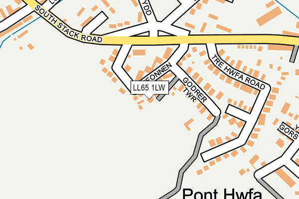 LL65 1LW map - OS OpenMap – Local (Ordnance Survey)