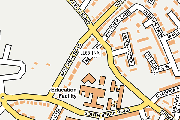 LL65 1NA map - OS OpenMap – Local (Ordnance Survey)