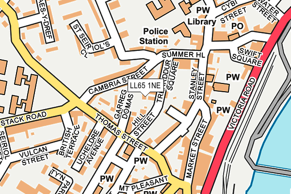 LL65 1NE map - OS OpenMap – Local (Ordnance Survey)
