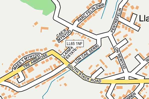 LL65 1NF map - OS OpenMap – Local (Ordnance Survey)