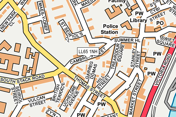 LL65 1NH map - OS OpenMap – Local (Ordnance Survey)