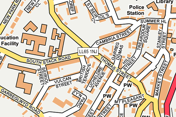 LL65 1NJ map - OS OpenMap – Local (Ordnance Survey)