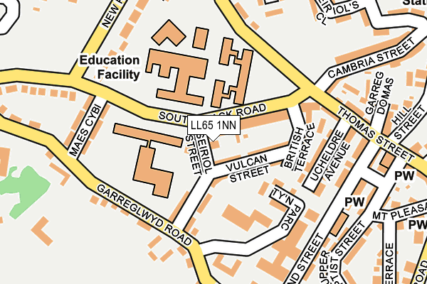 LL65 1NN map - OS OpenMap – Local (Ordnance Survey)