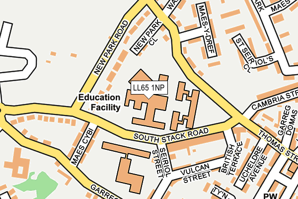 LL65 1NP map - OS OpenMap – Local (Ordnance Survey)