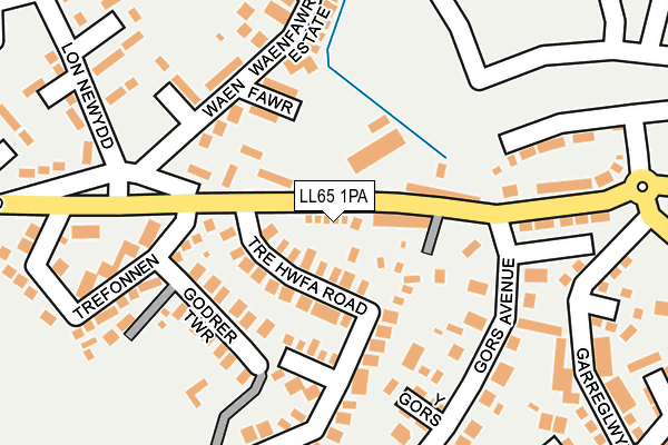 LL65 1PA map - OS OpenMap – Local (Ordnance Survey)