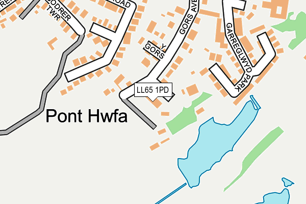 LL65 1PD map - OS OpenMap – Local (Ordnance Survey)