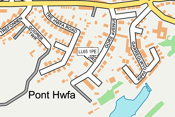 LL65 1PE map - OS OpenMap – Local (Ordnance Survey)