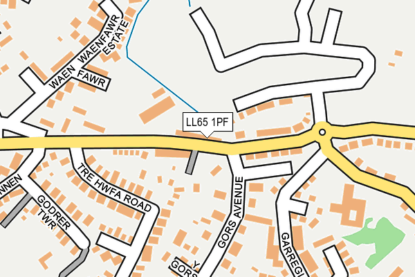 LL65 1PF map - OS OpenMap – Local (Ordnance Survey)