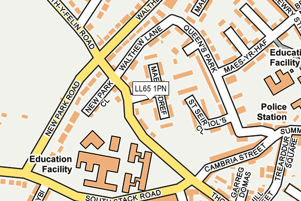 LL65 1PN map - OS OpenMap – Local (Ordnance Survey)