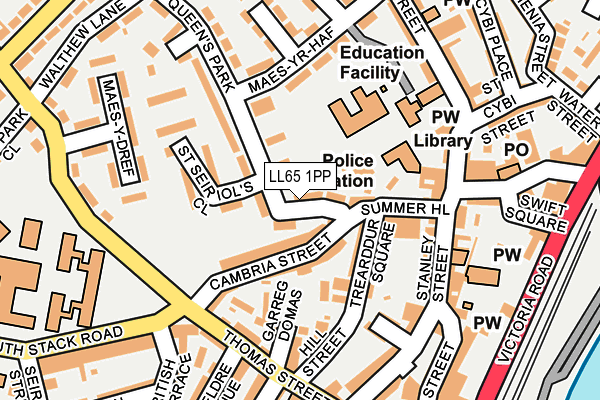 LL65 1PP map - OS OpenMap – Local (Ordnance Survey)