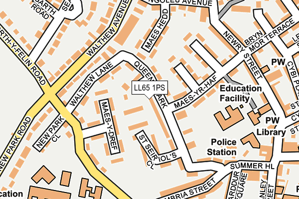 LL65 1PS map - OS OpenMap – Local (Ordnance Survey)