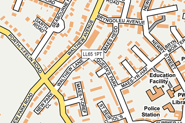 LL65 1PT map - OS OpenMap – Local (Ordnance Survey)