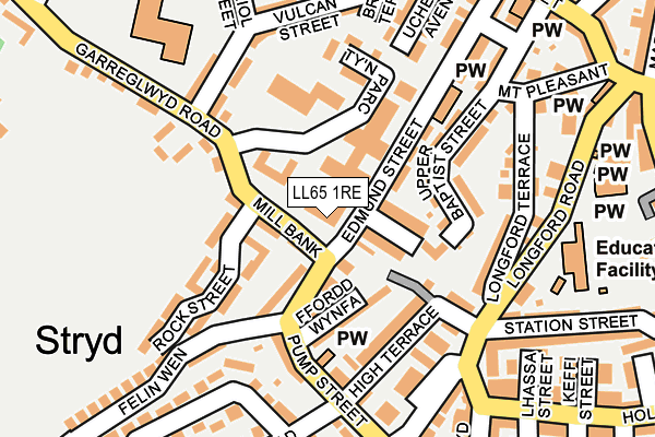 LL65 1RE map - OS OpenMap – Local (Ordnance Survey)
