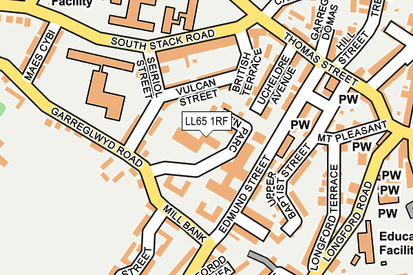 LL65 1RF map - OS OpenMap – Local (Ordnance Survey)
