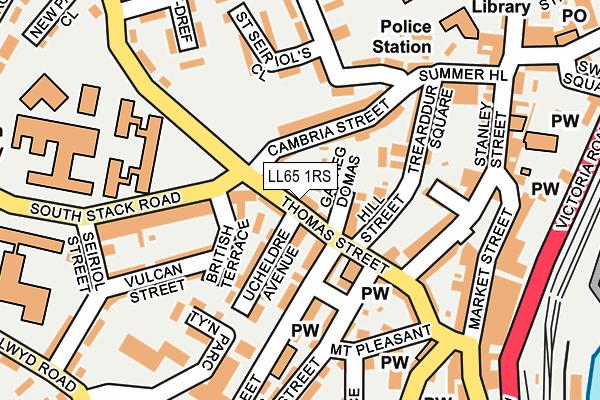 LL65 1RS map - OS OpenMap – Local (Ordnance Survey)