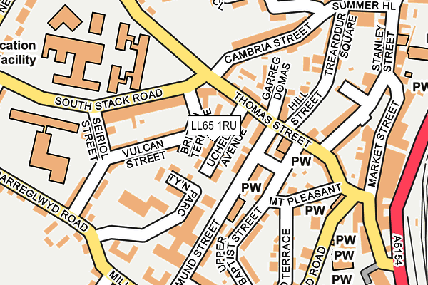 LL65 1RU map - OS OpenMap – Local (Ordnance Survey)