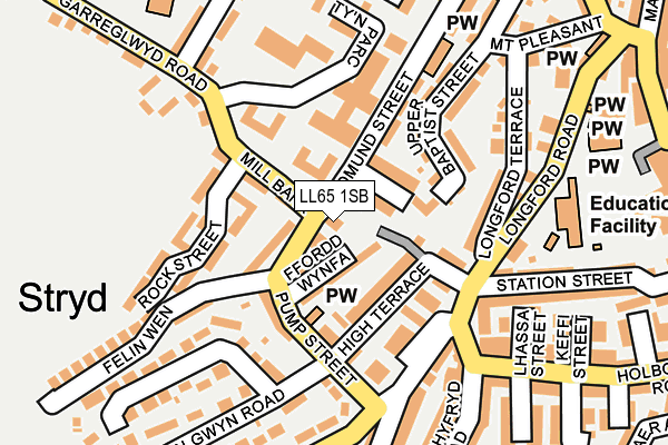 LL65 1SB map - OS OpenMap – Local (Ordnance Survey)