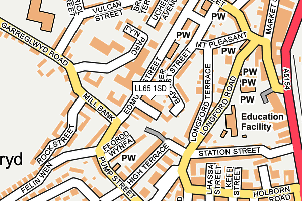 LL65 1SD map - OS OpenMap – Local (Ordnance Survey)