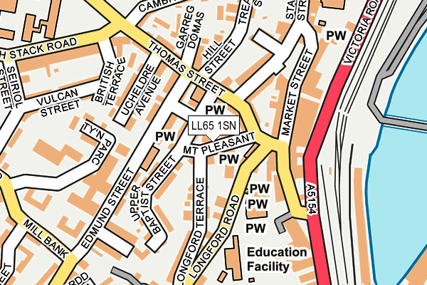 LL65 1SN map - OS OpenMap – Local (Ordnance Survey)