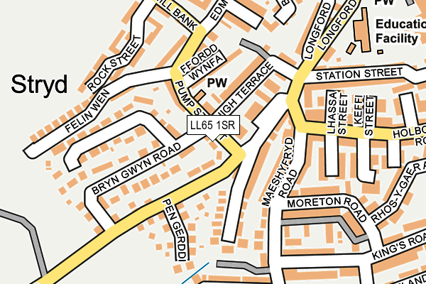 LL65 1SR map - OS OpenMap – Local (Ordnance Survey)