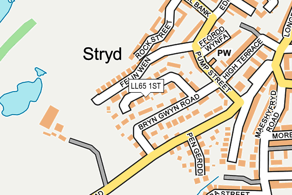 LL65 1ST map - OS OpenMap – Local (Ordnance Survey)