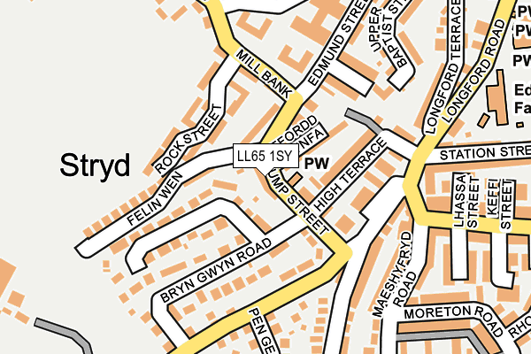 LL65 1SY map - OS OpenMap – Local (Ordnance Survey)