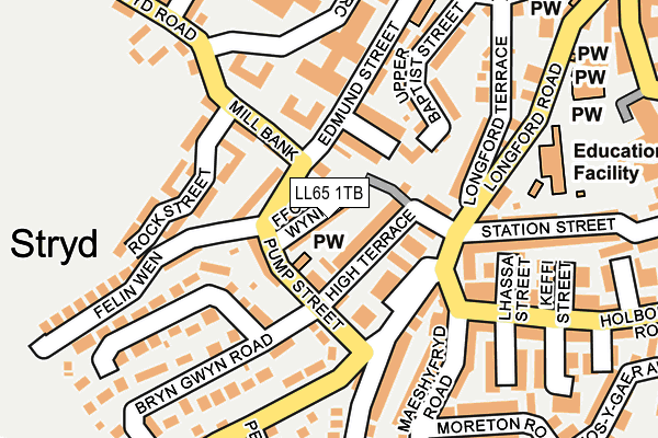 LL65 1TB map - OS OpenMap – Local (Ordnance Survey)