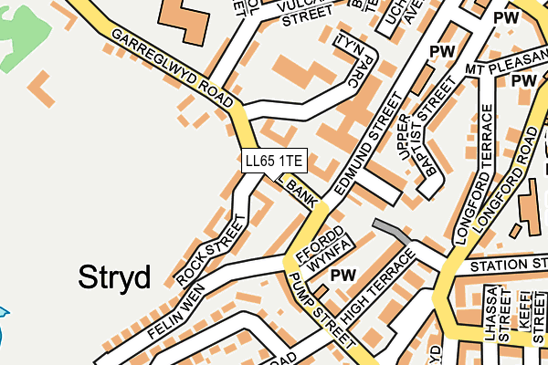 LL65 1TE map - OS OpenMap – Local (Ordnance Survey)