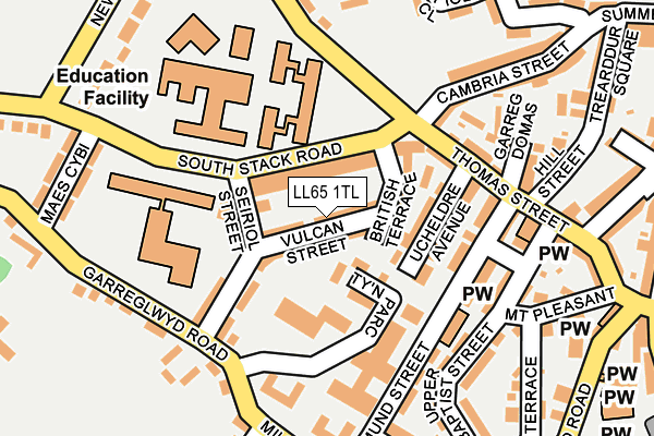 LL65 1TL map - OS OpenMap – Local (Ordnance Survey)