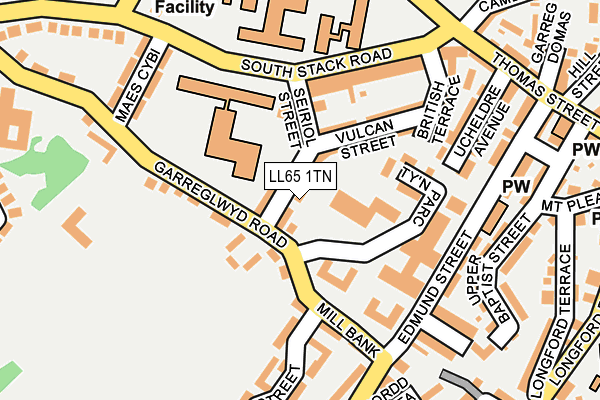 LL65 1TN map - OS OpenMap – Local (Ordnance Survey)