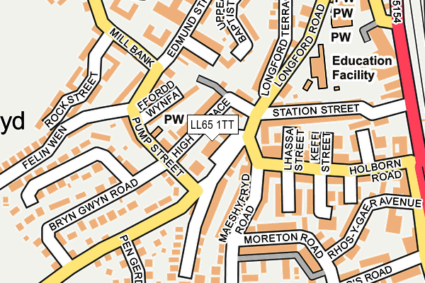 LL65 1TT map - OS OpenMap – Local (Ordnance Survey)