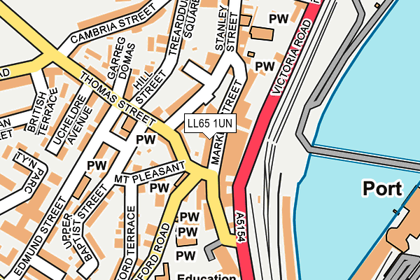 LL65 1UN map - OS OpenMap – Local (Ordnance Survey)