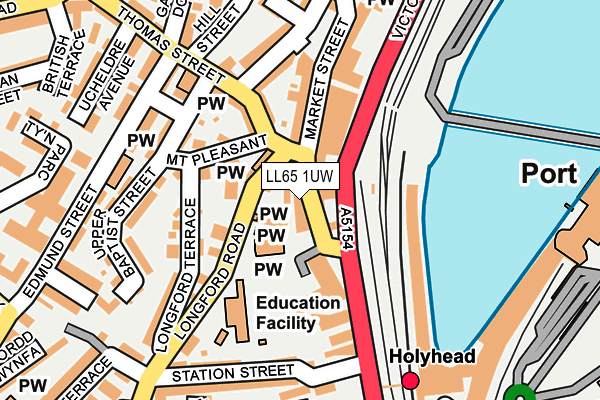 LL65 1UW map - OS OpenMap – Local (Ordnance Survey)