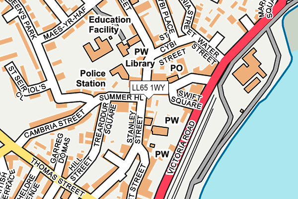 LL65 1WY map - OS OpenMap – Local (Ordnance Survey)