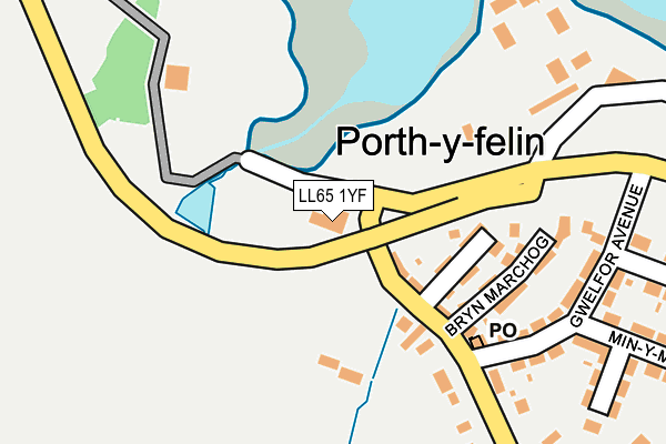 LL65 1YF map - OS OpenMap – Local (Ordnance Survey)